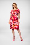 Wzorzysta sukienka z lnu i wiskozy GILBERTA 29A