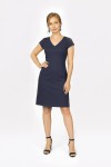 Granatowa lniana sukienka RÓŻA 16