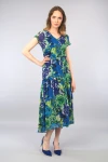 Długa wzorzysta sukienka z szyfonu KATTRIN 24C