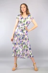 Wzorzysta sukienka z rękawem kimono KATTRIN 21