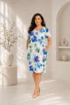 Taliowana sukienka w kwiaty IDALIA 044