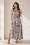Długa sukienka z rękawem kimono GRACE 09
