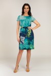 Wzorzysta sukienka z krótkim rękawem GILBERTA 15K